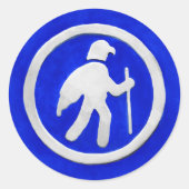 Hawk Trail Marker Ronde Sticker (Voorkant)