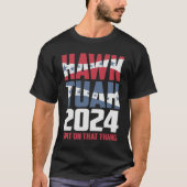 Hawk Tuah 24 spuugde op die Thang sarcastisch T-shirt (Voorkant)