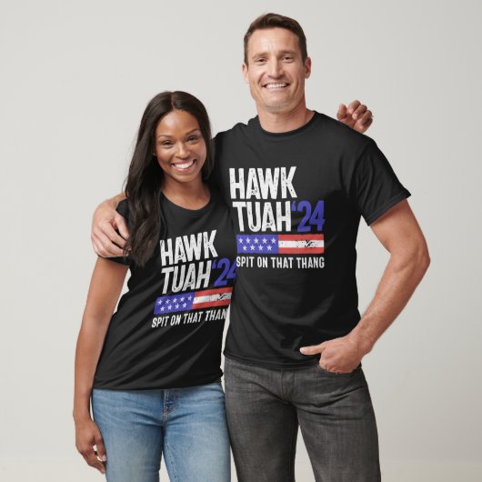 Hawk Tuah 24 spuugt op dat Thang sarcasme T-shirt (Unisex)