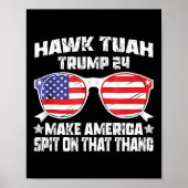 Hawk Tuah Funny Viral Humor Meme Video Meisje 24 T Poster (Voorkant)