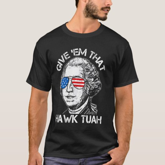 Hawk Tuah Grappig 2024 4 juli Meme T-shirt (Voorkant)