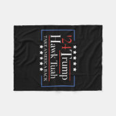 Hawk Tuah Grappig Neem Amerika terug Fleece Deken (Voorkant (Horizontaal))