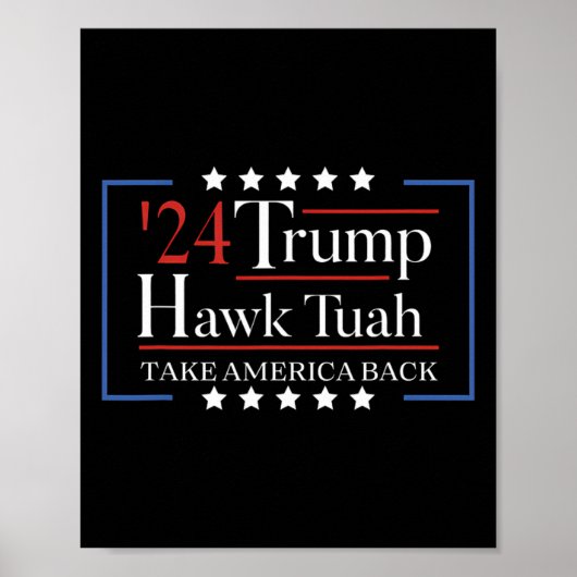 Hawk Tuah Grappig Neem Amerika terug Poster (Voorkant)