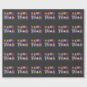 Hawk Tuah Grappige LGBTQ Regenboog Vlag Ally Trans Cadeaupapier (Vlak)