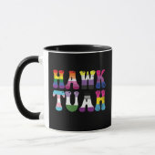 Hawk Tuah Grappige LGBTQ Regenboog Vlag Ally Trans Mok (Links)