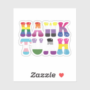 Hawk Tuah Grappige LGBTQ Regenboog Vlag Ally Trans Sticker
