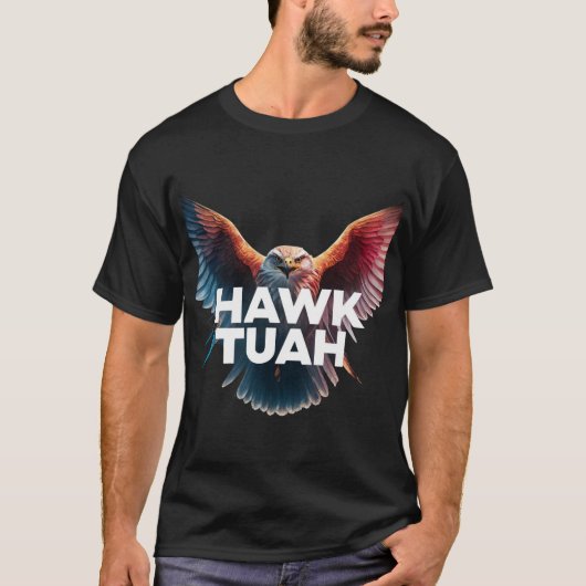  Hawk Tuah Retro T-shirt ontwerp (Voorkant)