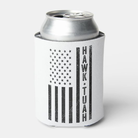 Hawk Tuah Sputen Op Die Ding Grappige 4e Juli   Blikjeskoeler (Blikje Voorkant)
