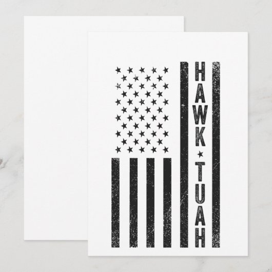 Hawk Tuah spuugde op die Thang Grappig 4 juli Bedankkaart (Voorkant / Achterkant)