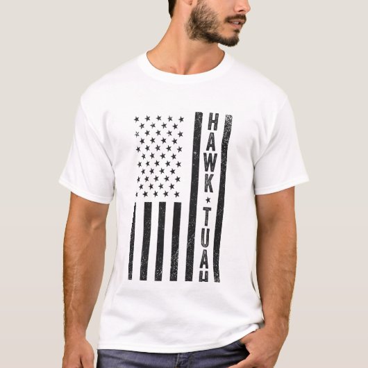 Hawk Tuah spuugde op die Thang Grappig 4 juli T-shirt (Voorkant)