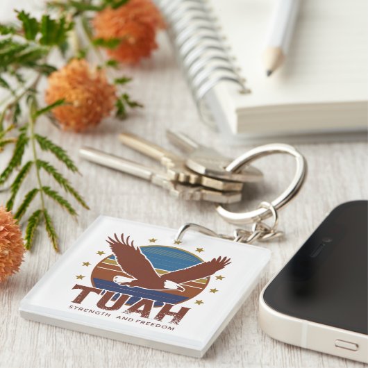 Hawk Tuah Sunset Sleutelhanger (Voorkant Rechts)