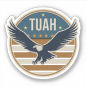 Hawk Tuah Sunset Sticker (Voorkant)