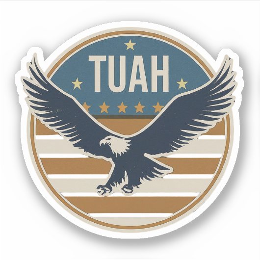 Hawk Tuah Sunset Sticker (Voorkant)