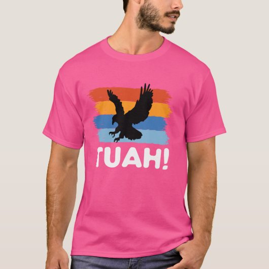 Hawk Tush Funny Parody Meme Retro Eagle De T-shirt (Voorkant)