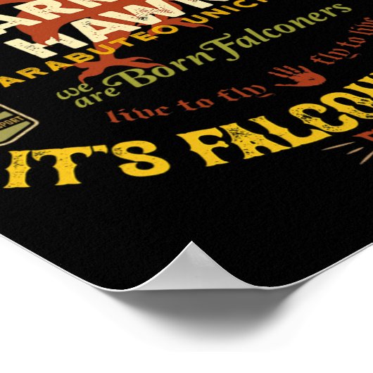 Hawk Valkerij Ontwerp Harris Hawk Valkerij Leverin Poster (Hoek)