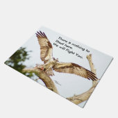 Hawk zal vechten tegen dieven Deurmat (Schuin)