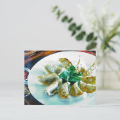 Hawker-eten Briefkaart (Staand voorkant)