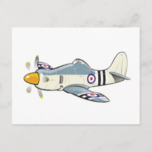 Hawker Fury karikatuur Briefkaart