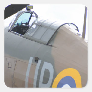 Hawker Hurricane Cockpit Vierkante Sticker