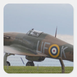 Hawker Hurricane Driekwart aanzicht Vierkante Sticker