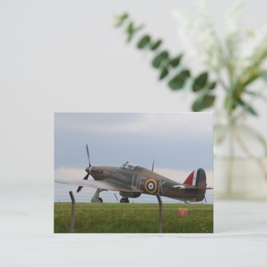 Hawker Hurricane Driekwart Uitzicht Briefkaart (Staand voorkant)