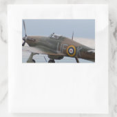 Hawker Hurricane Driekwart Uitzicht Rechthoekige Sticker (Tas)