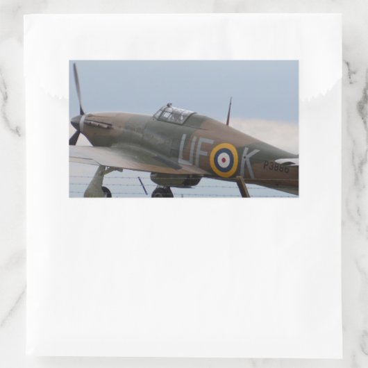Hawker Hurricane Driekwart Uitzicht Rechthoekige Sticker (Tas)