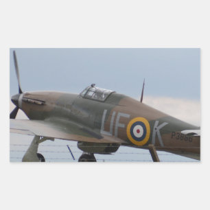 Hawker Hurricane Driekwart Uitzicht Rechthoekige Sticker