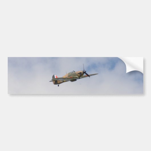 Hawker Hurricane in vlucht Bumpersticker (Voorkant)