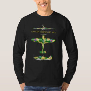 Hawker Hurricane MK 1 Een Britse WW2 gevechtsvlieg T-shirt
