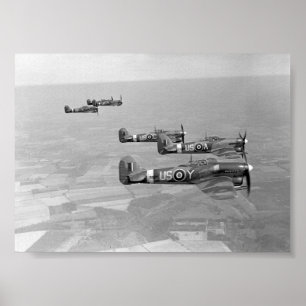 Hawker-tyfoon van 56 Sqn. RAF Poster