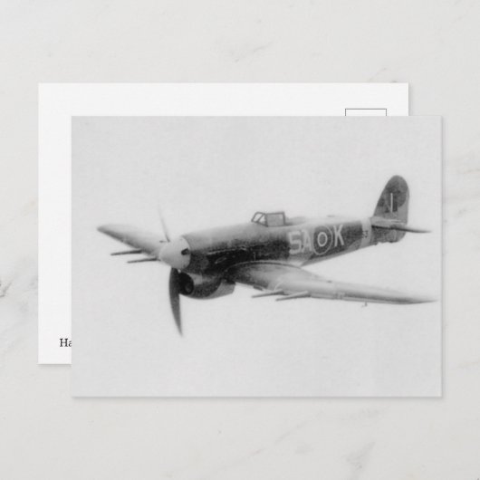 Hawker Typhoon Briefkaart (Voorkant / Achterkant)