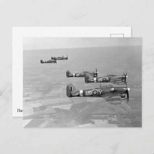 Hawker Typhoons Briefkaart (Voorkant / Achterkant)