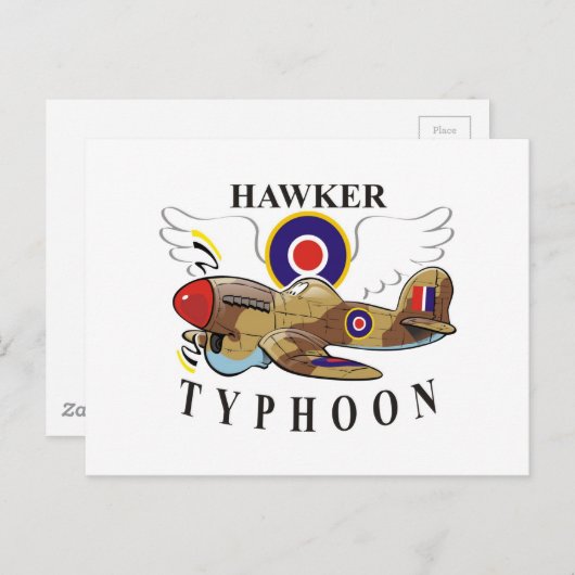 hawkertyfoon briefkaart (Voorkant / Achterkant)