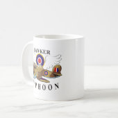 hawkertyfoon koffiemok (Voorkant links)
