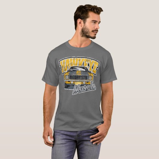 Hawkeye Muscle Car C1 retro T-shirt (Voorkant volledig)