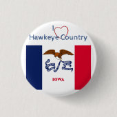 Hawkeyes Fan Ronde Button 3,2 Cm (Voorkant)