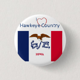 Hawkeyes Fan Ronde Button 3,2 Cm