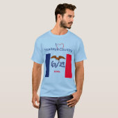 Hawkeyes Iowa Uni-sex Patriottisch T-shirt (Voorkant volledig)