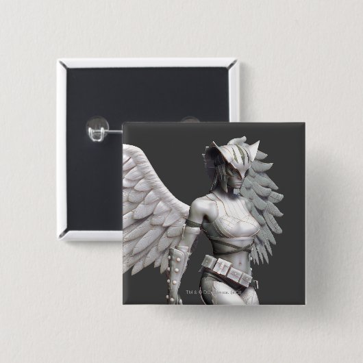 Hawkgirl Vierkante Button 5,1 Cm (Voorkant /achterkant)
