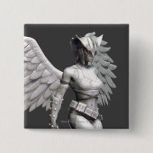 Hawkgirl Vierkante Button 5,1 Cm (Voorkant)