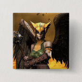 Hawkgirl Vierkante Button 5,1 Cm (Voorkant)