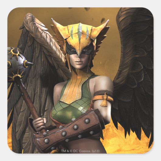 Hawkgirl Vierkante Sticker (Voorkant)