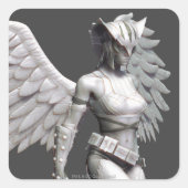 Hawkgirl Vierkante Sticker (Voorkant)