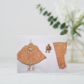 Hawking set van zakjes, handschoen en kap, Frans Briefkaart (Staand voorkant)