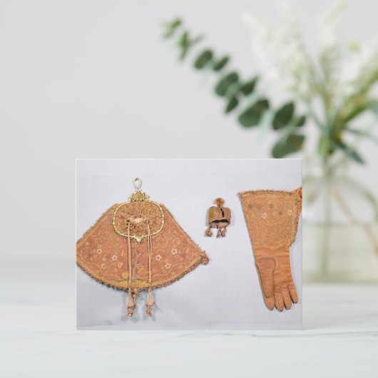 Hawking set van zakjes, handschoen en kap, Frans Briefkaart (Staand voorkant)