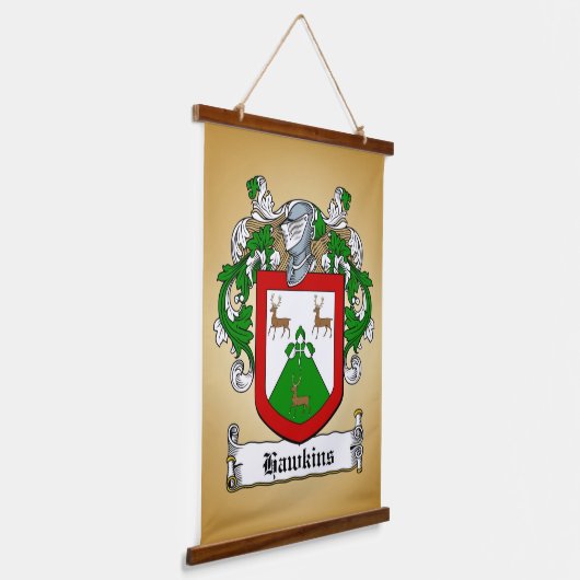 Hawkins Coat of Arms Hangend Wandkleed (Gebogen)