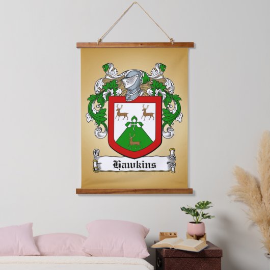 Hawkins Coat of Arms Hangend Wandkleed (Slaapkamer)