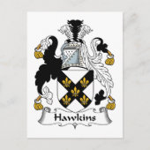 Hawkins Family Crest Briefkaart (Voorkant)