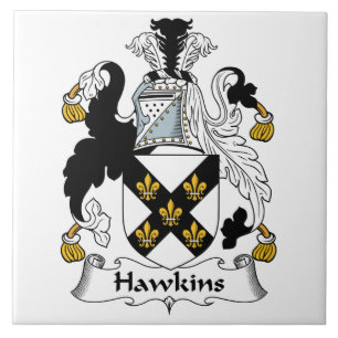 Hawkins Family Crest Tegeltje